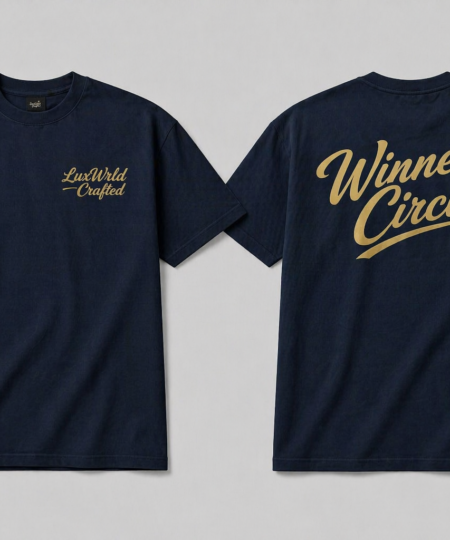 LuxWRLD Winner Circle Navy Tee