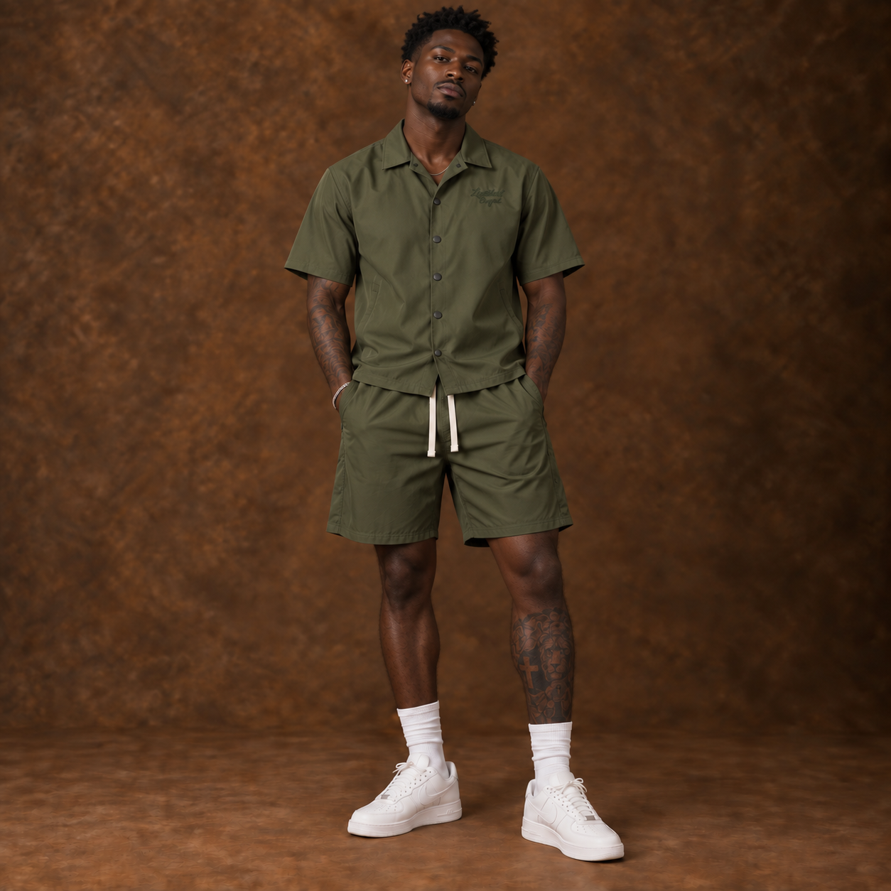 Olive Utility Short Set