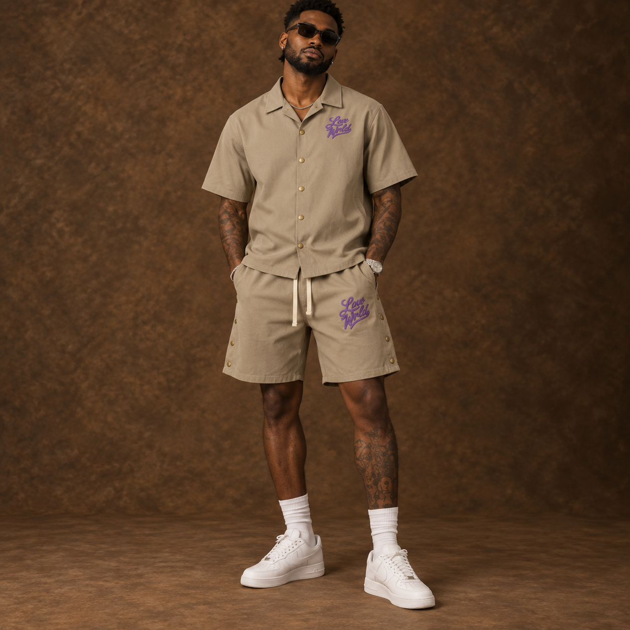 Lux Wrld Taupe Set
